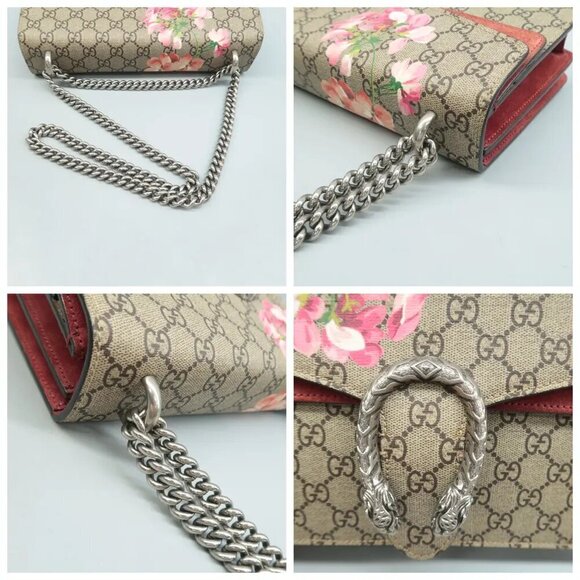 100% Authentic GUCCI Dionysus Brown Canvas Shoulder Bag 750-080824 - Picture 5 of 12